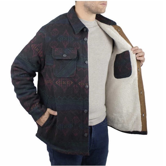 Jachs Men's Wool Blend Sherpa Lined Flannel Shirt Jacket Size: XXL NWOT - Picture 4 of 13